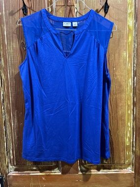 Cato Royal Blue Sleeveless V-Neck Tank Top